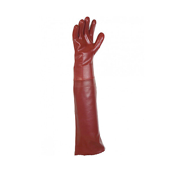 Guante PVC Liso Rojo 70cm 9.5